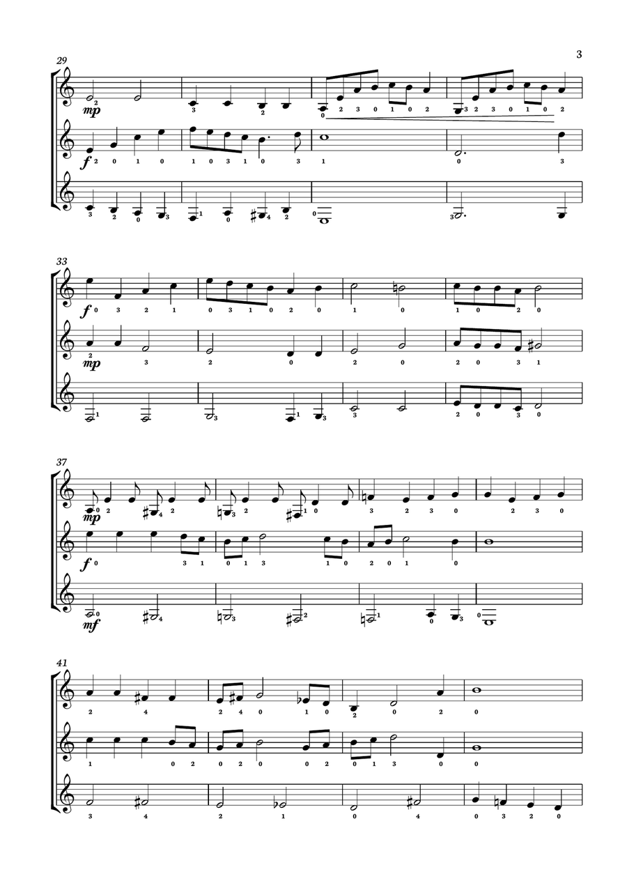 Have Yourself A Merry Little Christmas Guitar Ensemble scores gallery preview page 3