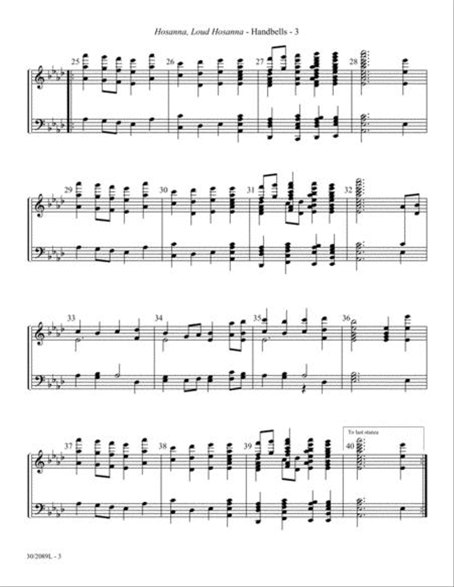Hymns for Palm Sunday - Reproducible Handbell Part 5-Octaves scores gallery preview page 5