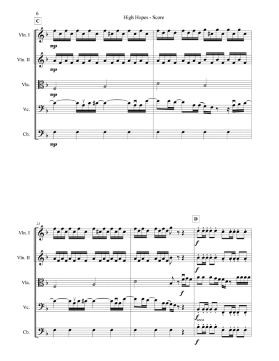 High Hopes String Orchestra scores gallery preview page 6