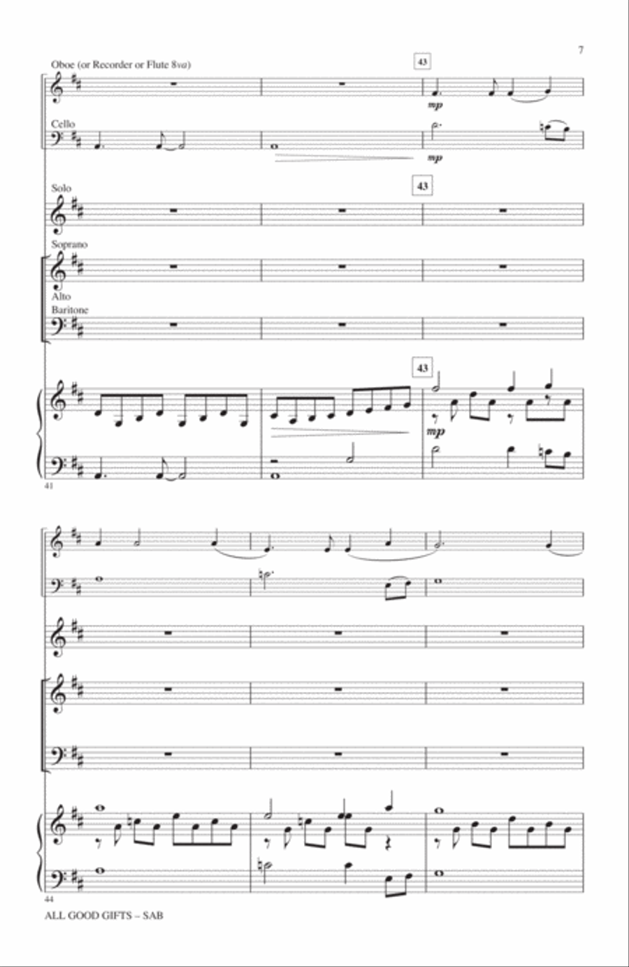 All Good Gifts All Good Gifts 3-Part scores gallery preview page 6
