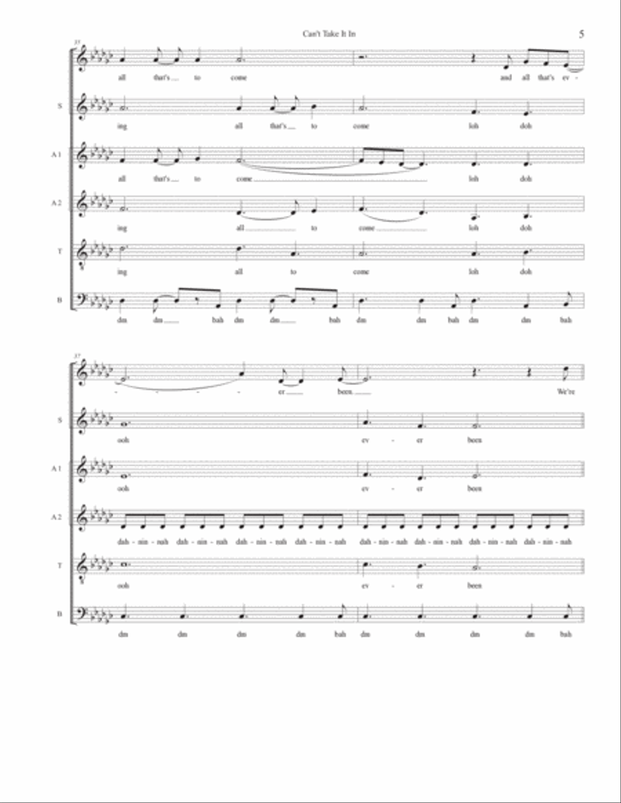 Can't Take It In 4-Part scores gallery preview page 5