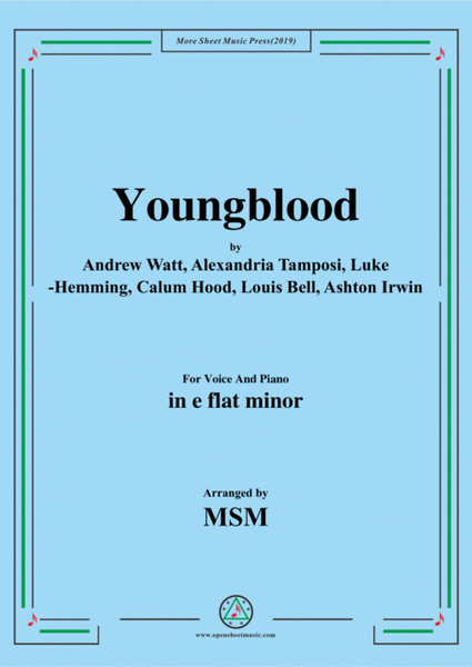 Youngblood,in e flat minor,for Voice And Piano