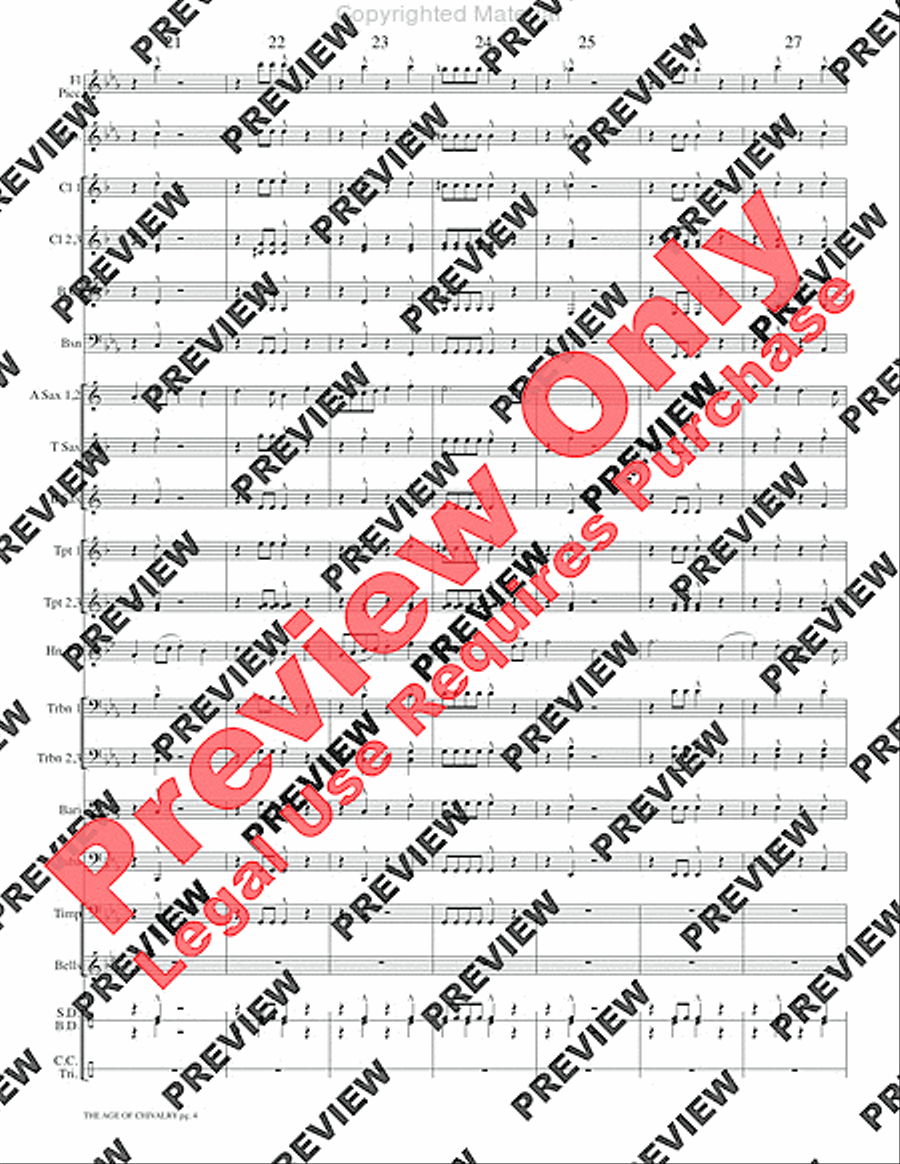 The Age of Chivalry Concert Band scores gallery preview page 7