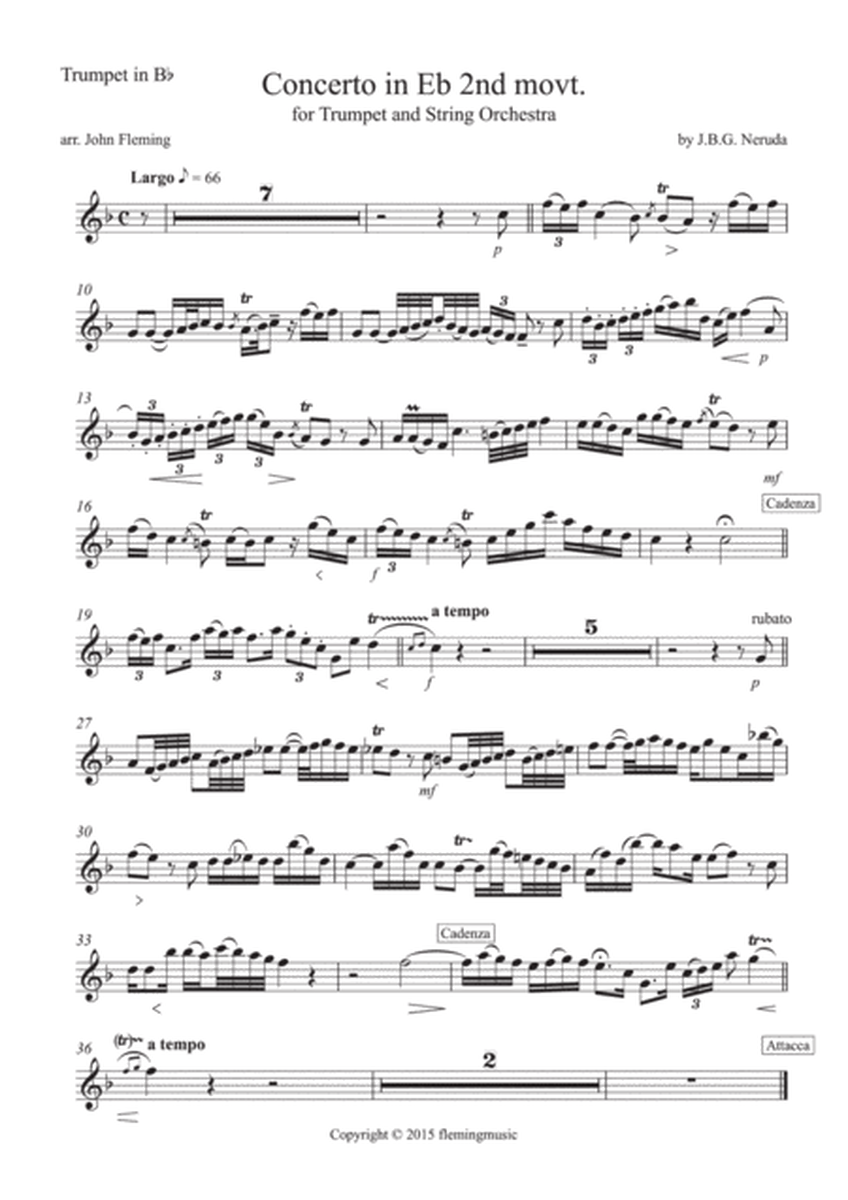 Neruda Trumpet Concerto in Eb (trumpet parts for Bb trumpet)