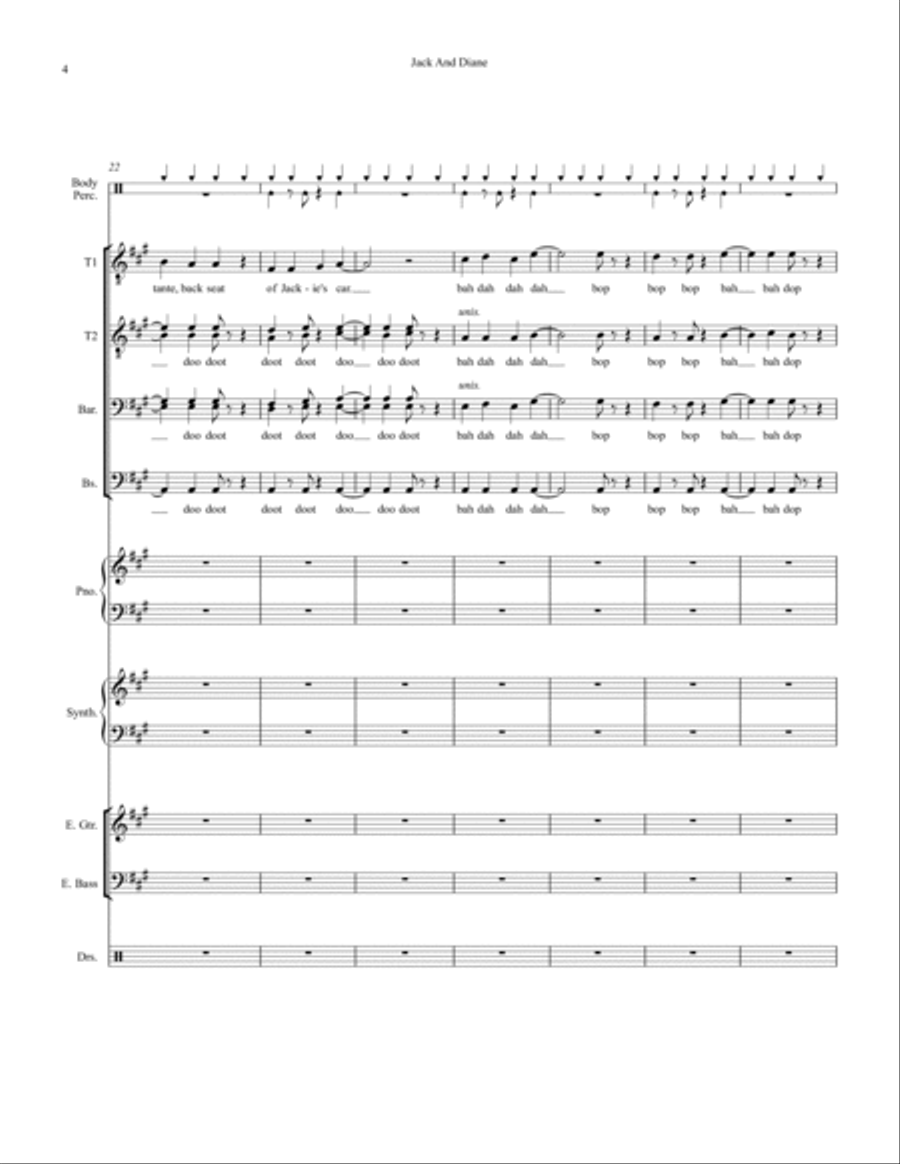 Jack And Diane Small Ensemble scores gallery preview page 4