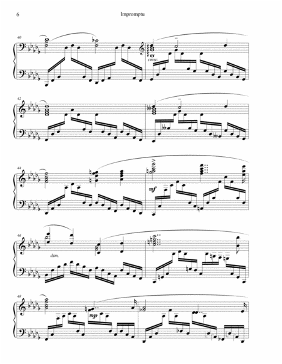 Impromptu for Piano Piano Solo scores gallery preview page 6