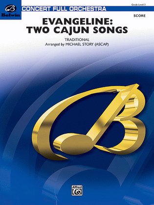 Book cover for Evangeline: Two Cajun Songs (Score only)