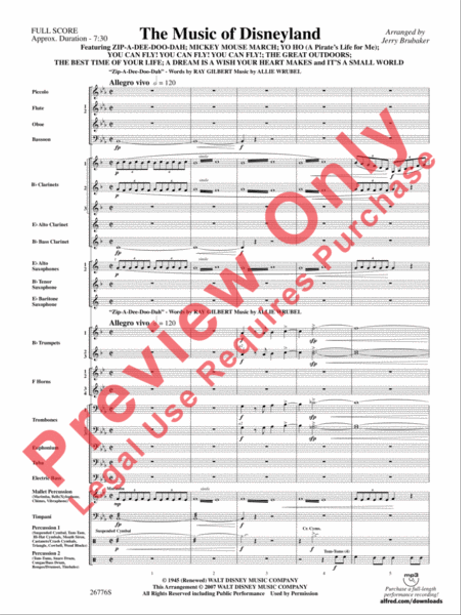 The Music of Disneyland Concert Band scores gallery preview page 4