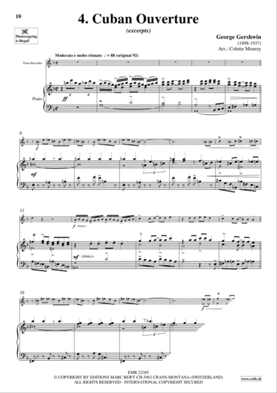 Gershwin 20 Greatest Hits Tenor Recorder scores gallery preview page 6