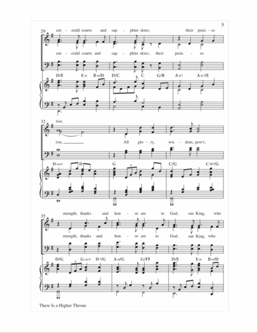 There Is a Higher Throne Choir scores gallery preview page 5