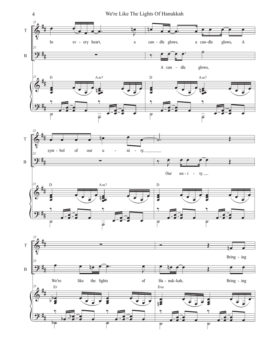 We're Like The Lights Of Hanukkah (Duet for Tenor and Bass solo) image number null