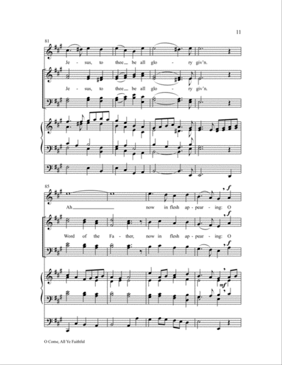 O Come, All Ye Faithful Choir scores gallery preview page 11