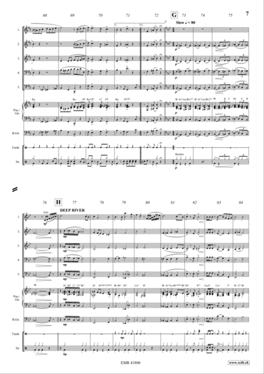 Fascinatin' Gospels Fascinatin' Gospels Brass Band scores gallery preview page 7