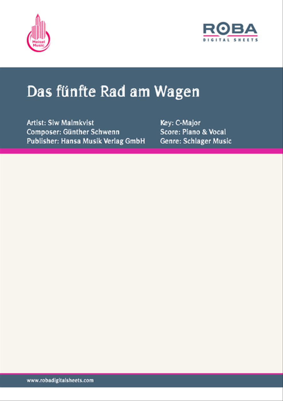 Das funfte Rad am Wagen Voice scores gallery preview page 1