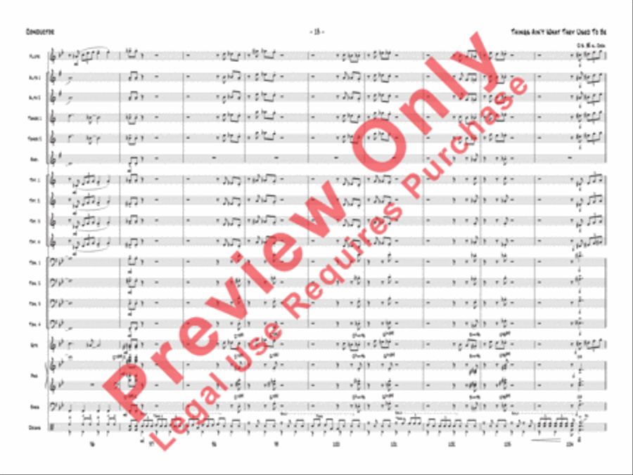 Things Ain't What They Used to Be Jazz Ensemble scores gallery preview page 14