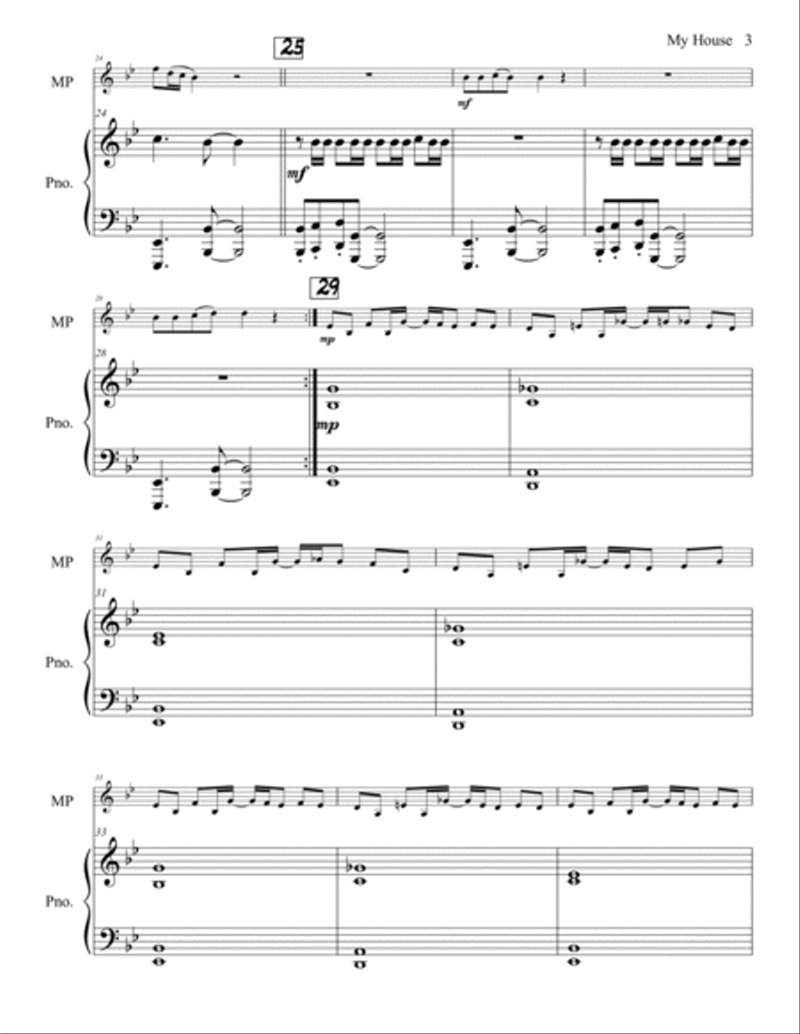 My House Piano scores gallery preview page 4