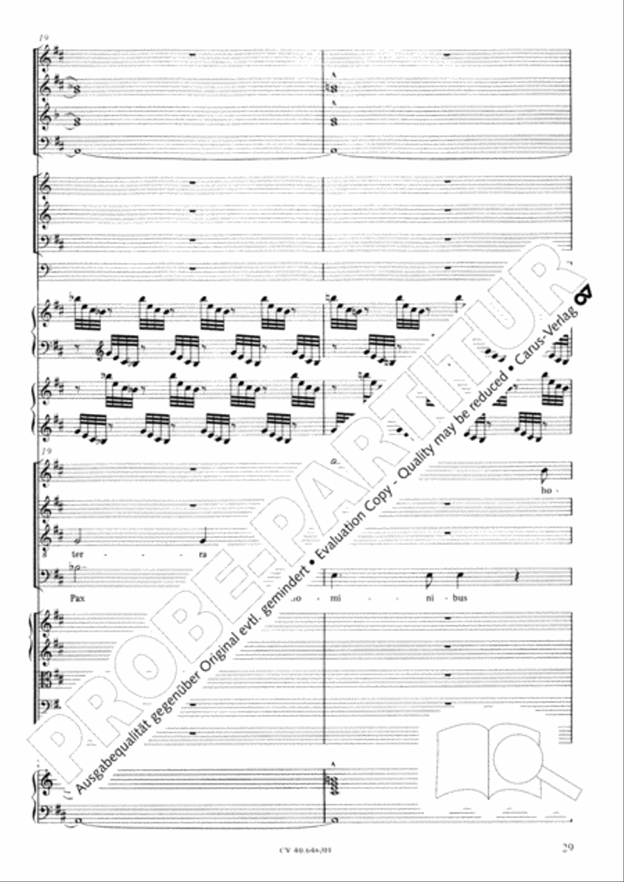 Mass in A Major (2 versions) STB scores gallery preview page 40