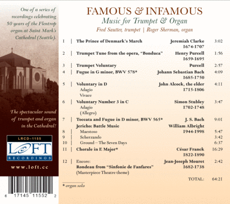 Famous & Infamous: Music for Trumpet & Organ