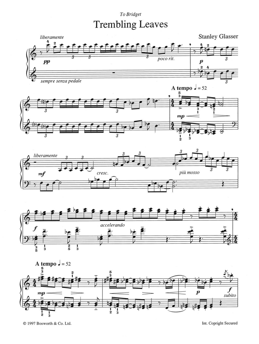 Trembling Leaves Piano Solo scores gallery preview page 1