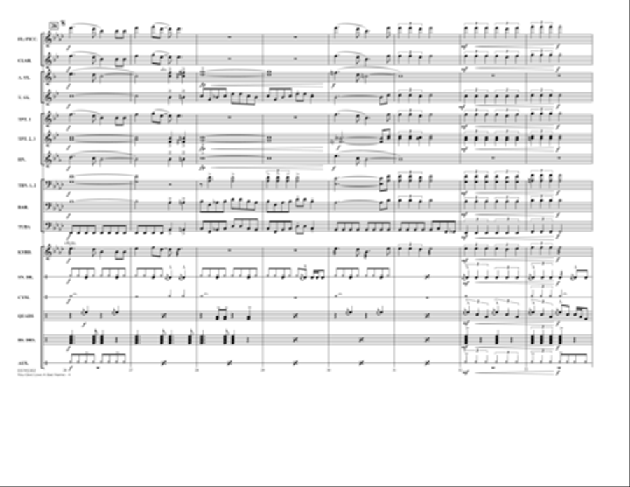 You Give Love a Bad Name - Full Score Marching Band scores gallery preview page 4