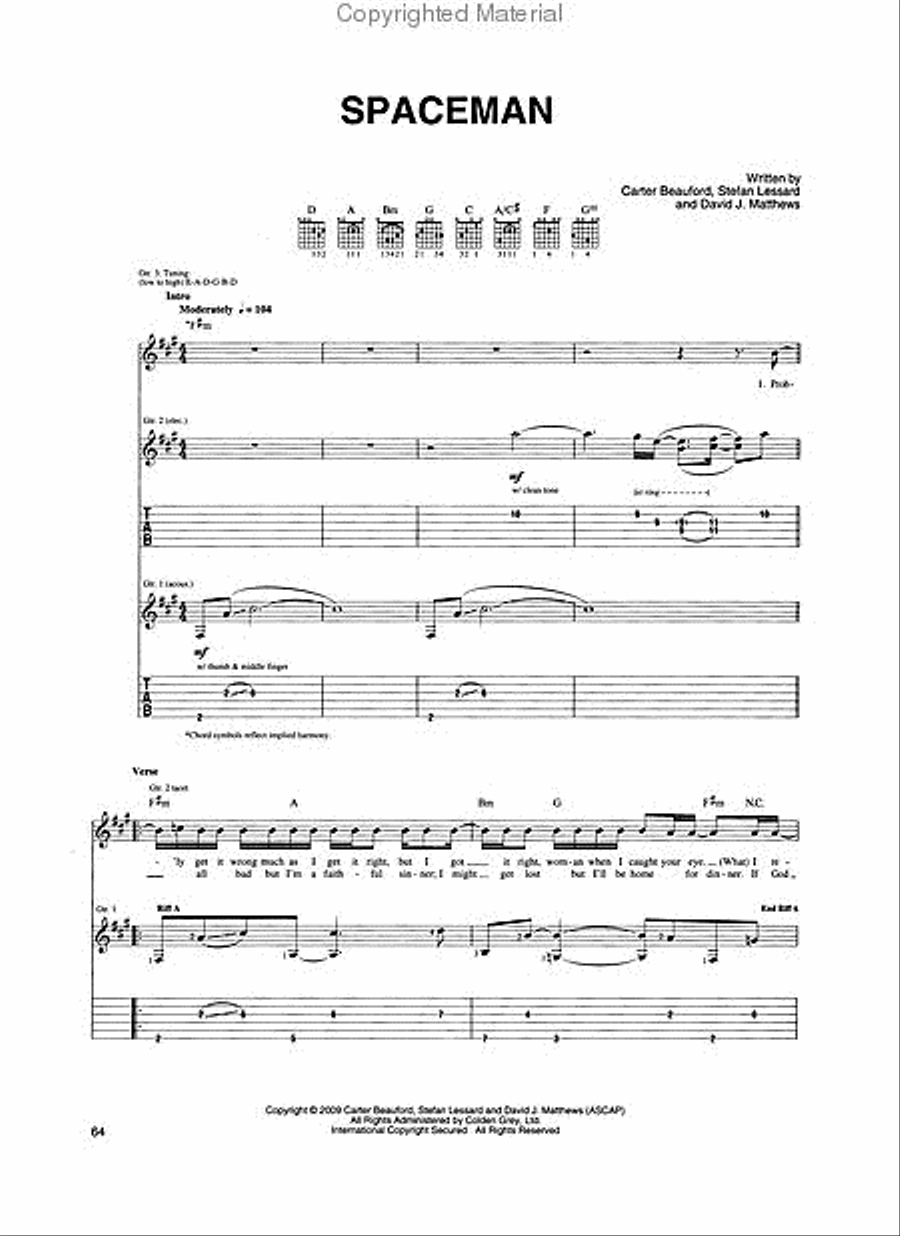 Dave Matthews Band - Big Whiskey and the GrooGrux King Electric Guitar scores gallery preview page 4