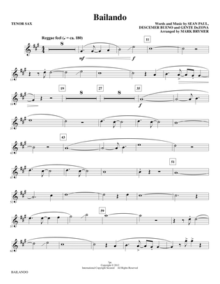 Bailando (arr. Mark Brymer) - Tenor Saxophone