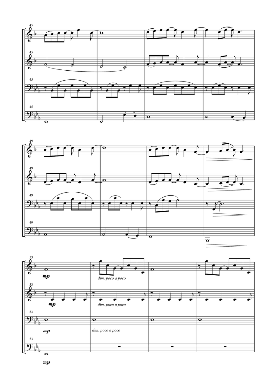 Forrest Gump - Main Title (Feather Theme) from the Paramount Motion Picture FORREST GUMP Brass Ensemble scores gallery preview page 6