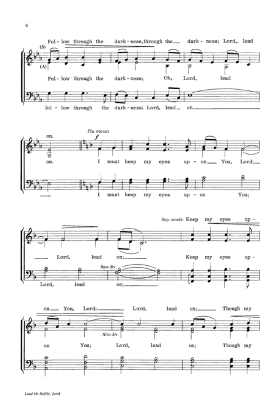 Lead on Softly, Lord Lead on Softly, Lord 4-Part scores gallery preview page 4