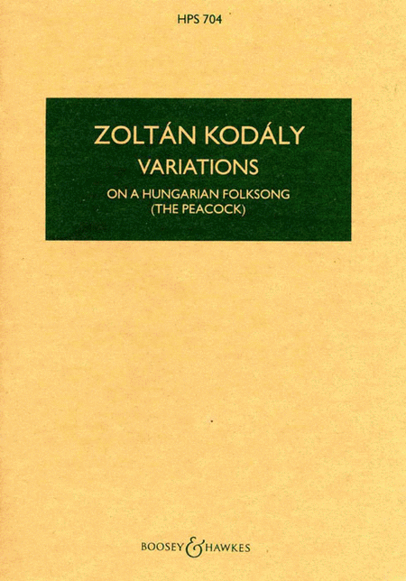 Variations On A Hung Folksong  Study Score