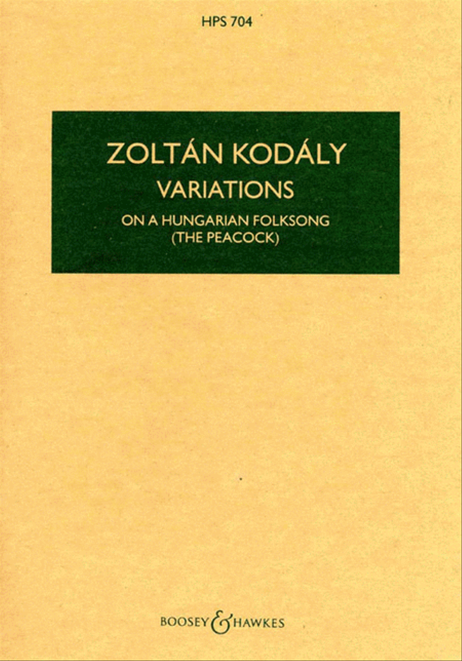 Variations On A Hung Folksong Study Sc Study Score scores gallery preview page 1