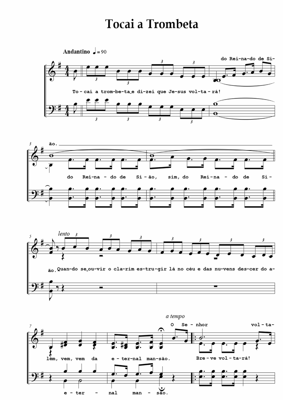 Tocai a Trombeta 4-Part scores gallery preview page 1
