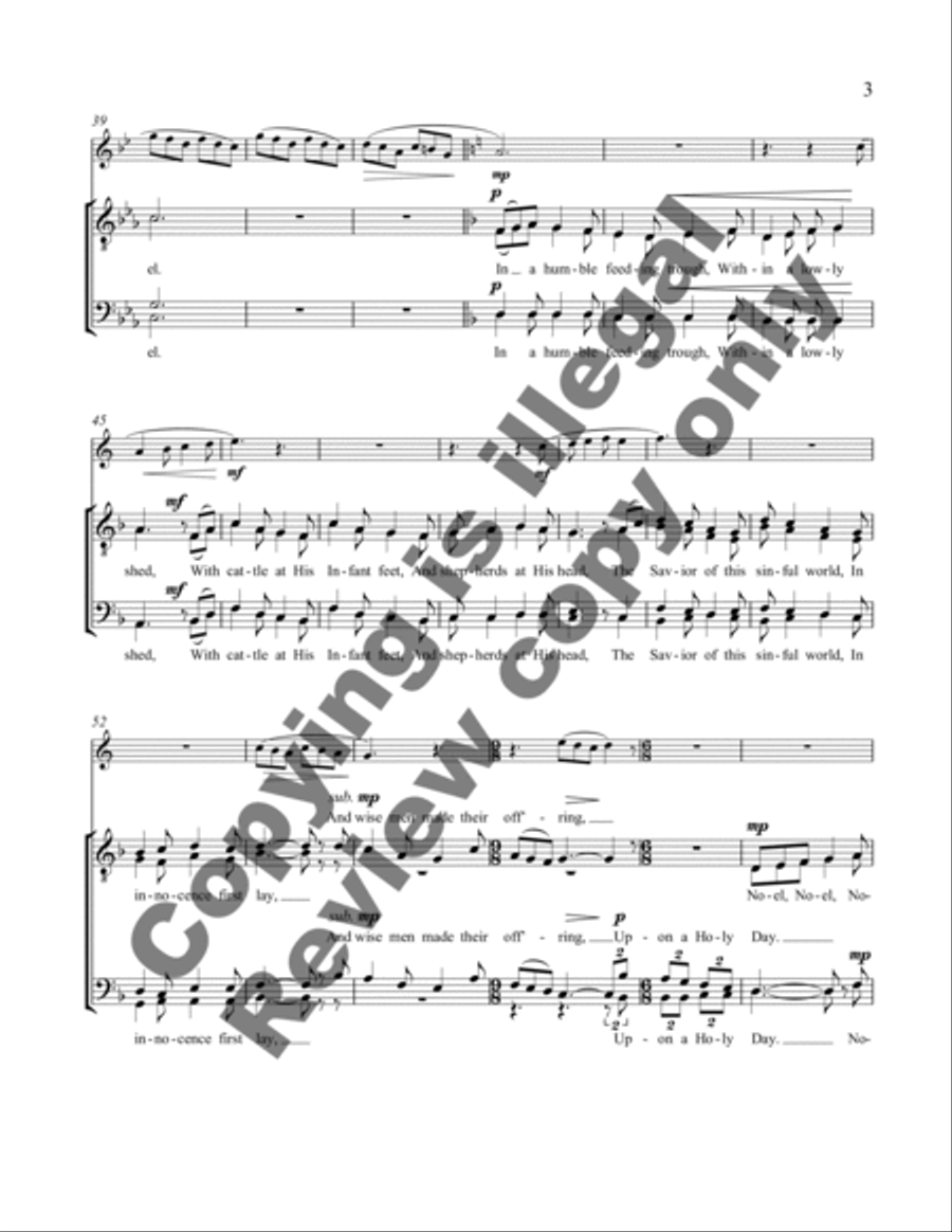 Noel, Noel, Noel TTBB scores gallery preview page 8