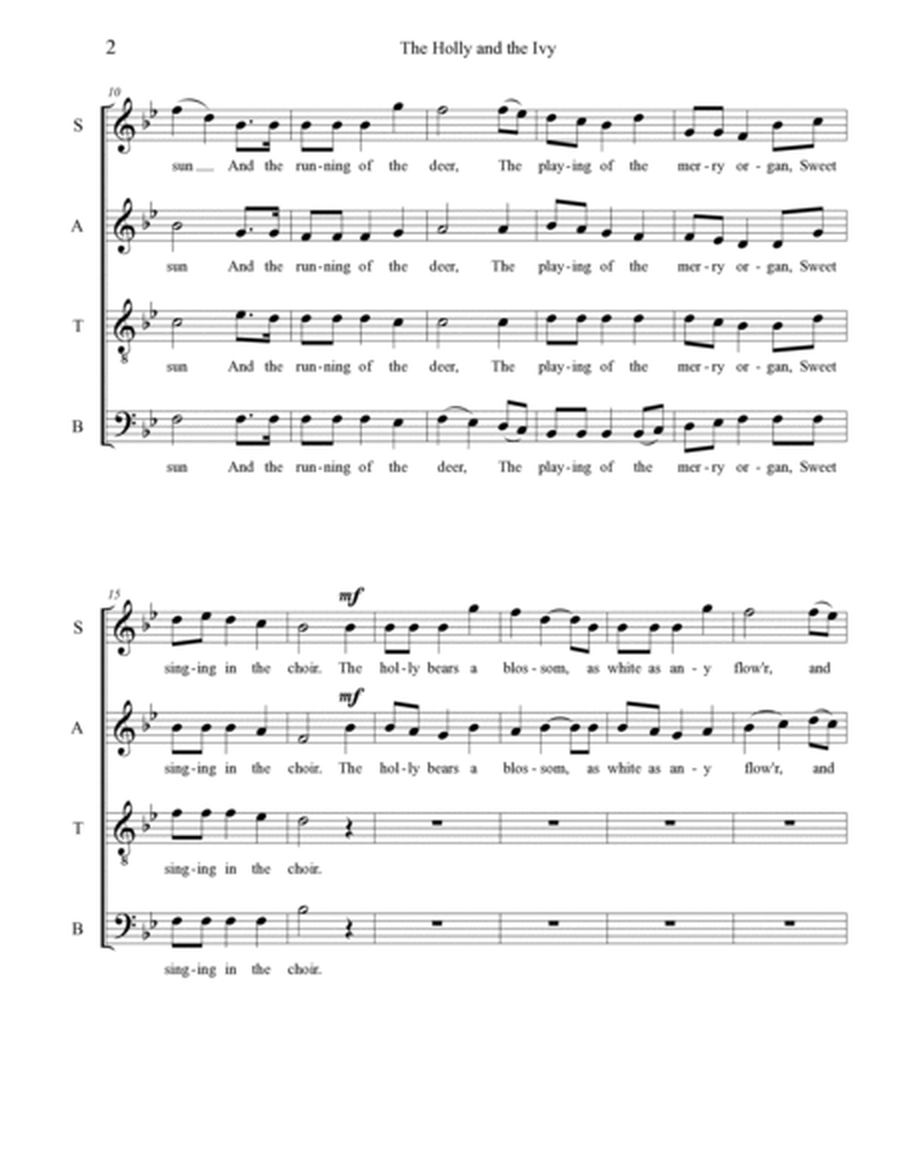 The Holly and the Ivy (for SATB choir, a cappella)