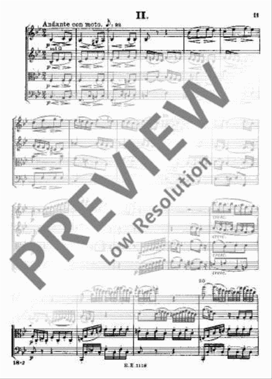 String Quartet D major String Quartet D major String Quartet scores gallery preview page 18
