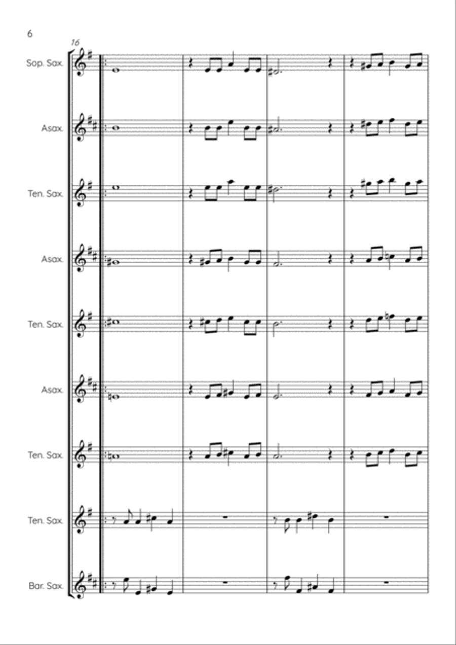 Because Woodwind Quartet scores gallery preview page 6