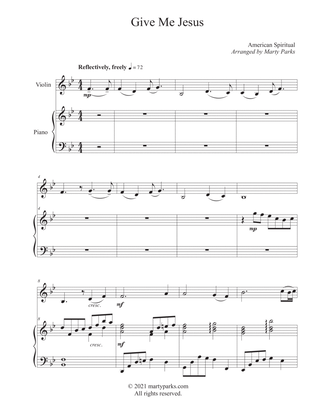 Book cover for Give Me Jesus (Violin-Piano)