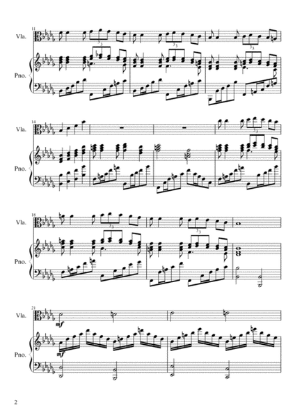 Intermezzo for Viola & Piano # 1 (Score & Part) image number null