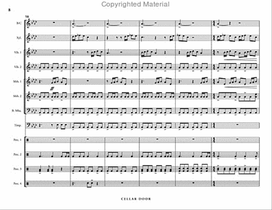 Cellar Door Percussion Ensemble scores gallery preview page 9
