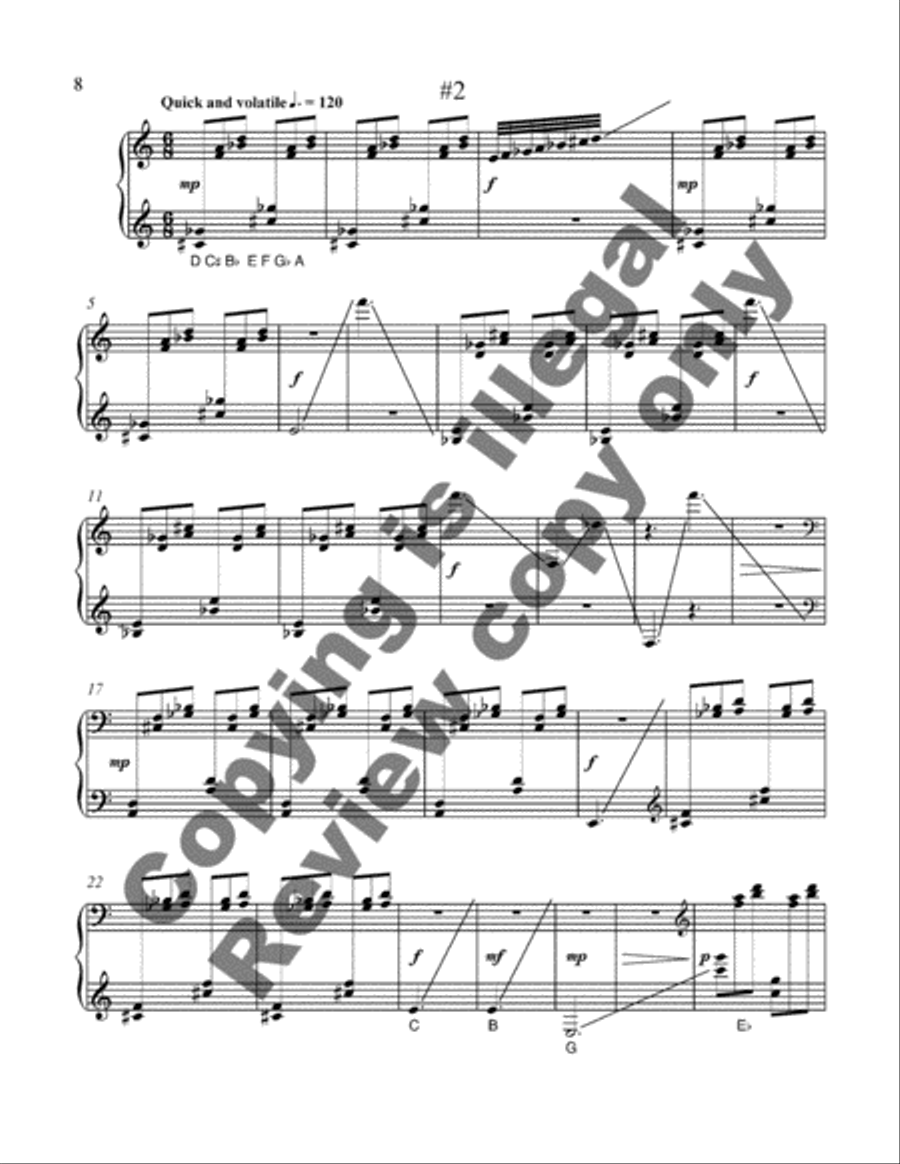 Four Etudes for Solo Harp Harp scores gallery preview page 10