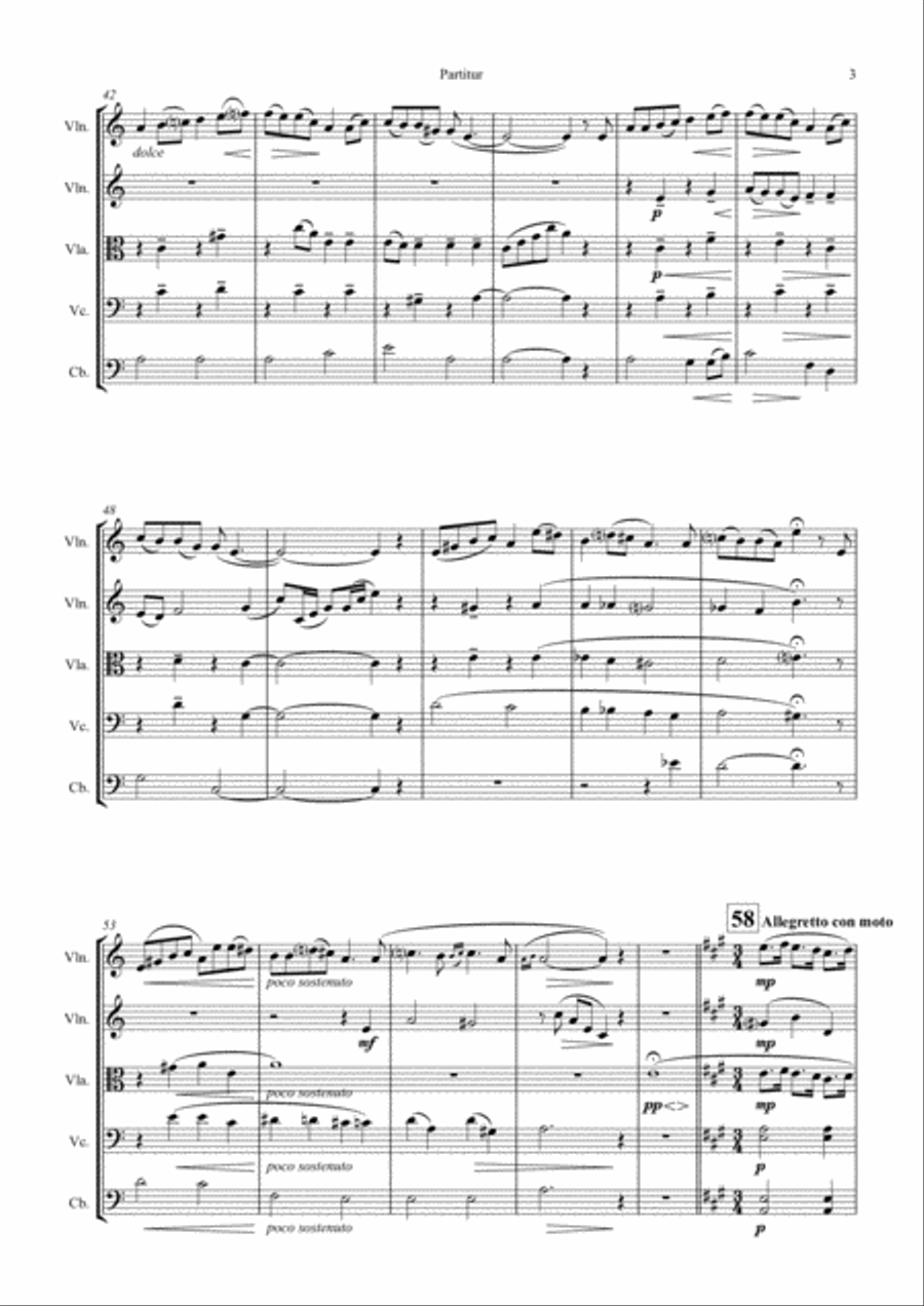 Solveig's Song - from Peer Gynt Suite - String Ouintet String Quartet scores gallery preview page 3
