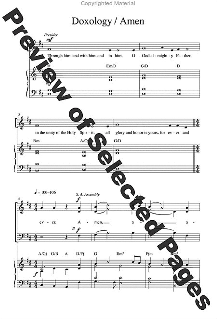 Mass of Joy and Peace - Choral / Accompaniment Edition 3-Part scores gallery preview page 17