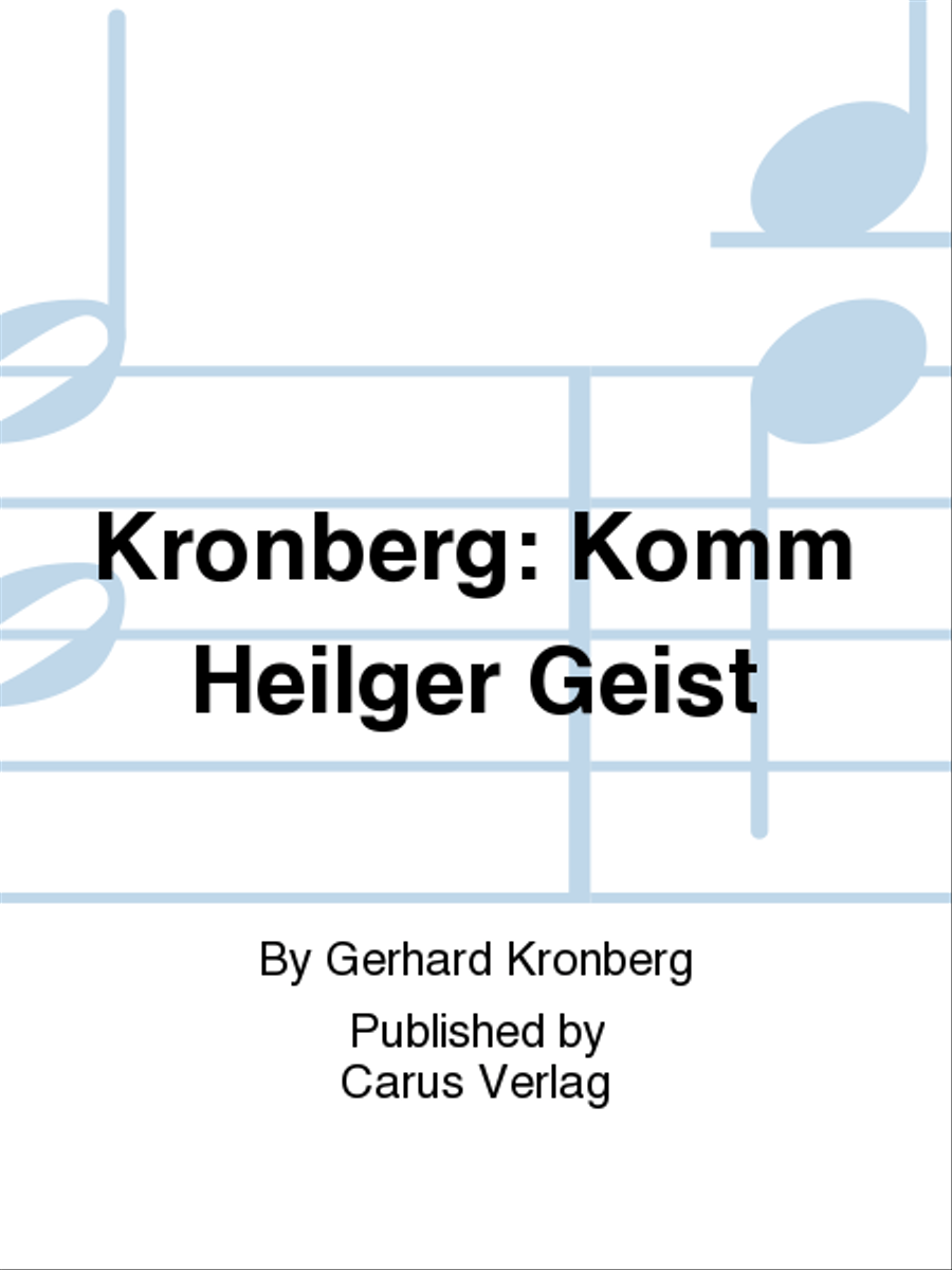 Kronberg: Komm Heilger Geist Score scores gallery preview page 1