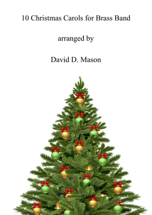 Book cover for 10 Christmas Carols for Brass Band