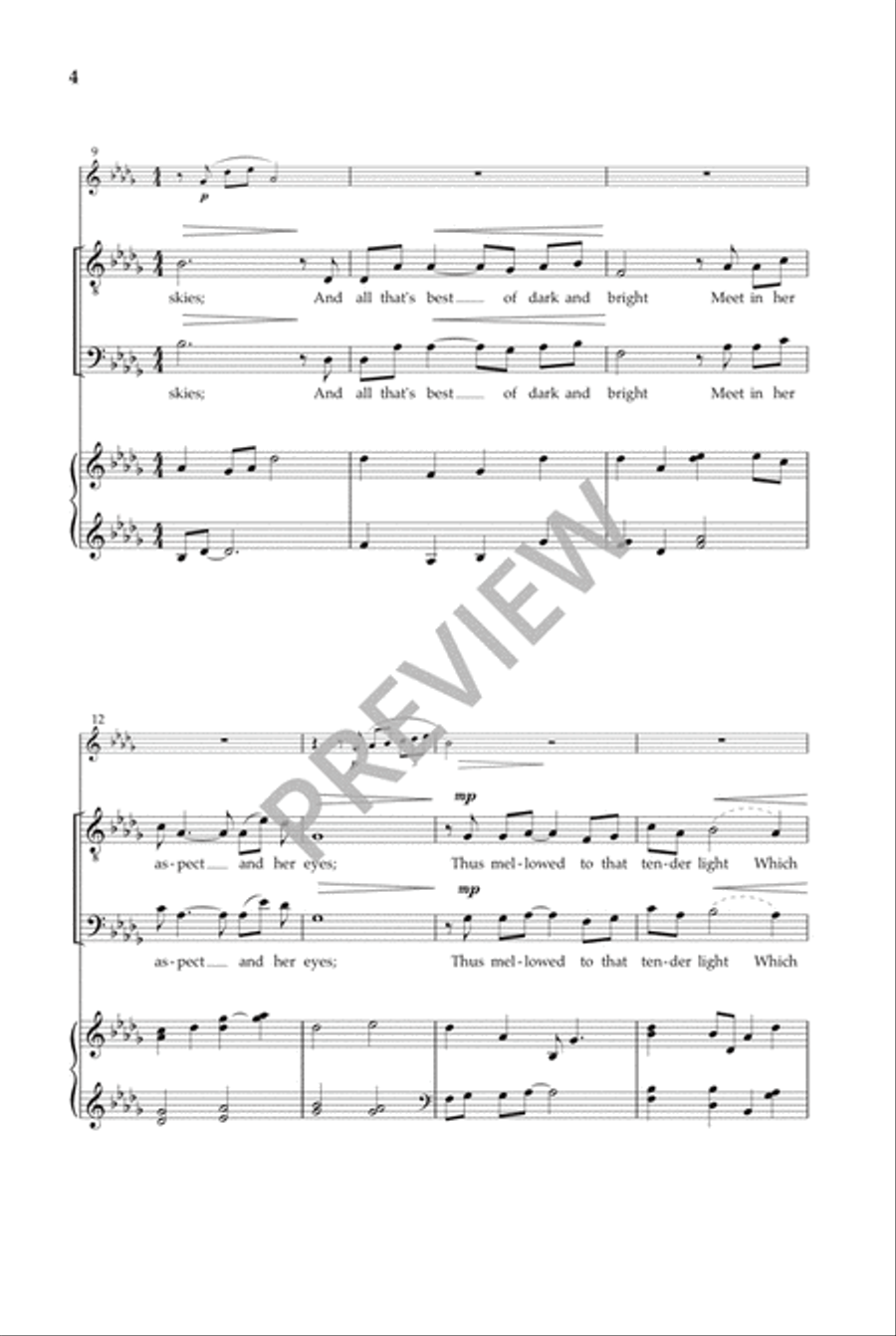 She Walks in Beauty (TTBB) TTBB scores gallery preview page 5