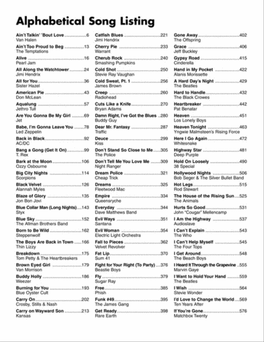 Guitar Tab White Pages Volume 3 Electric Guitar scores gallery preview page 2