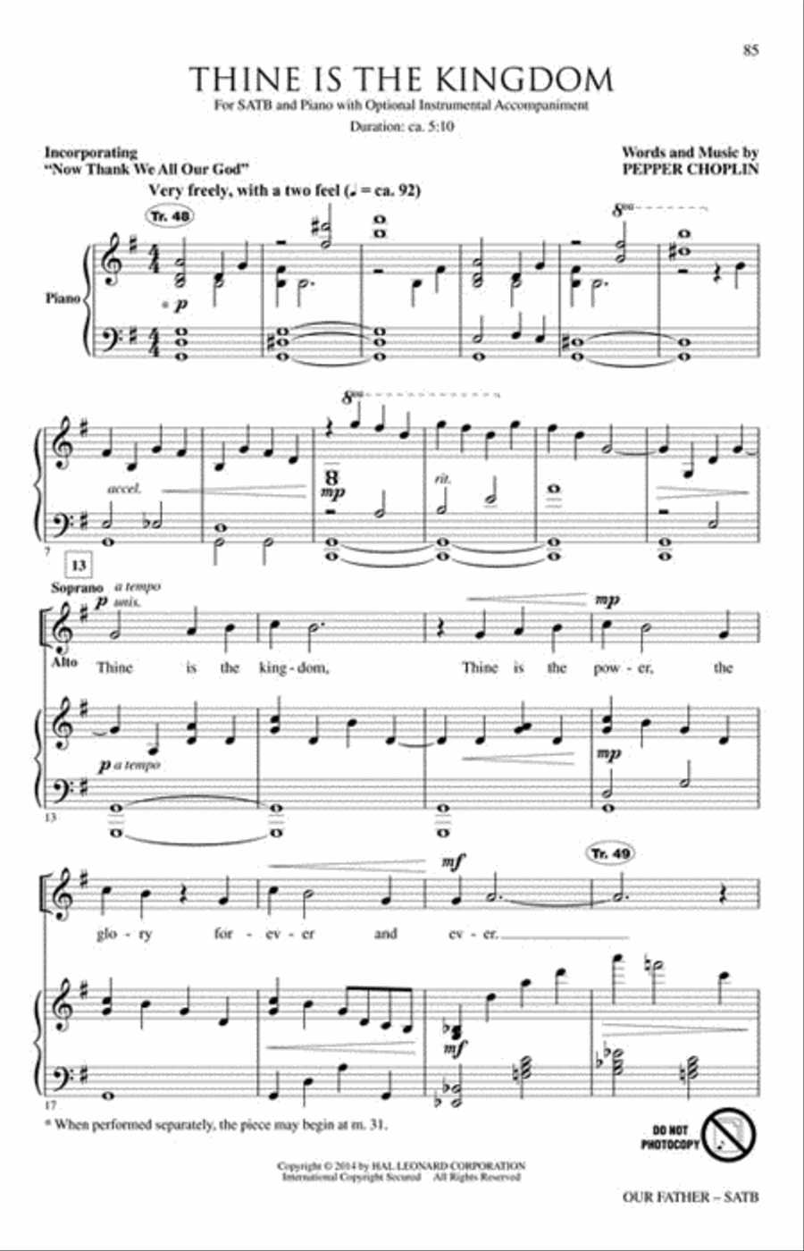 Our Father Choir scores gallery preview page 7