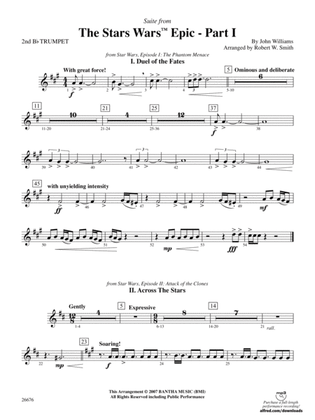 Suite from the Star Wars Epic -- Part I: 2nd B-flat Trumpet