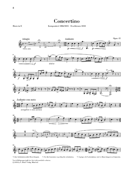 Concertino Op. 45