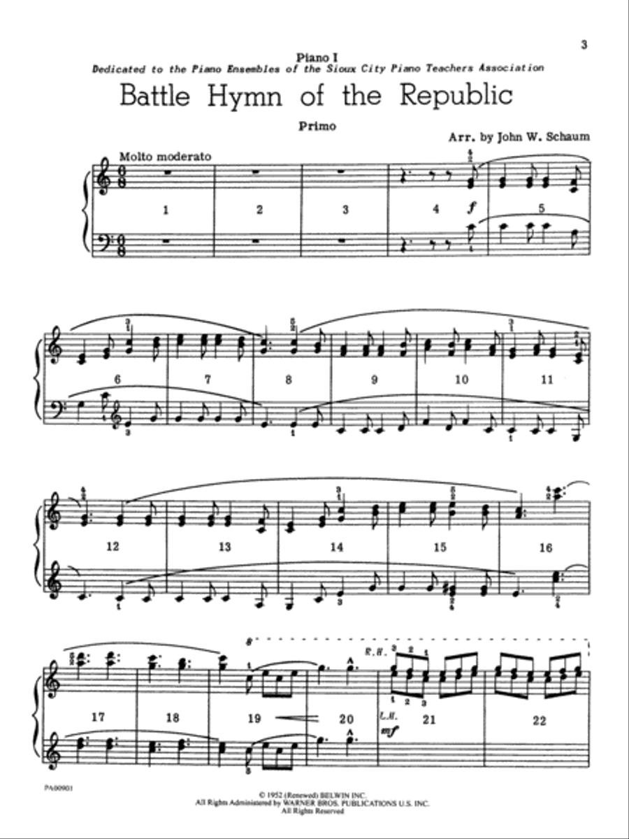 Battle Hymn of the Republic Small Ensemble scores gallery preview page 3
