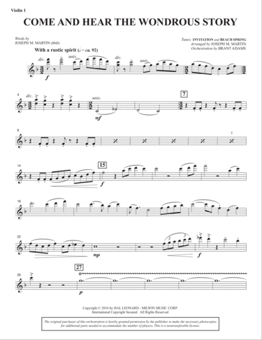 Sacred Places - Violin 1 Choir scores gallery preview page 5
